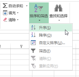 Excel 中进行排序和筛选