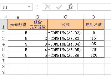 COMBINA 函数