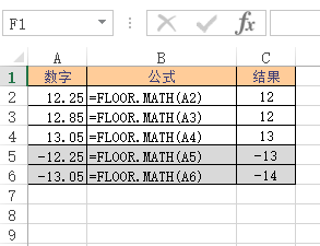 Excel FLOOR.MATH 函数