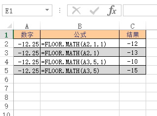 Excel FLOOR.MATH 函数