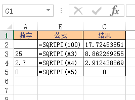 SQRTPI 函数