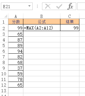 MAX 函数