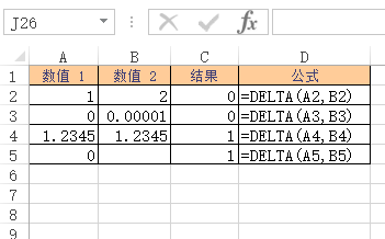 DELTA 函数