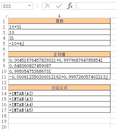 IMTAN 函数