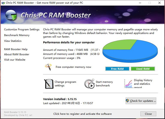 ChrisPC RAM Booster破解版