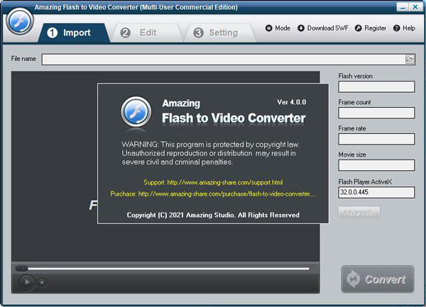 Amazing Flash to Video Converter